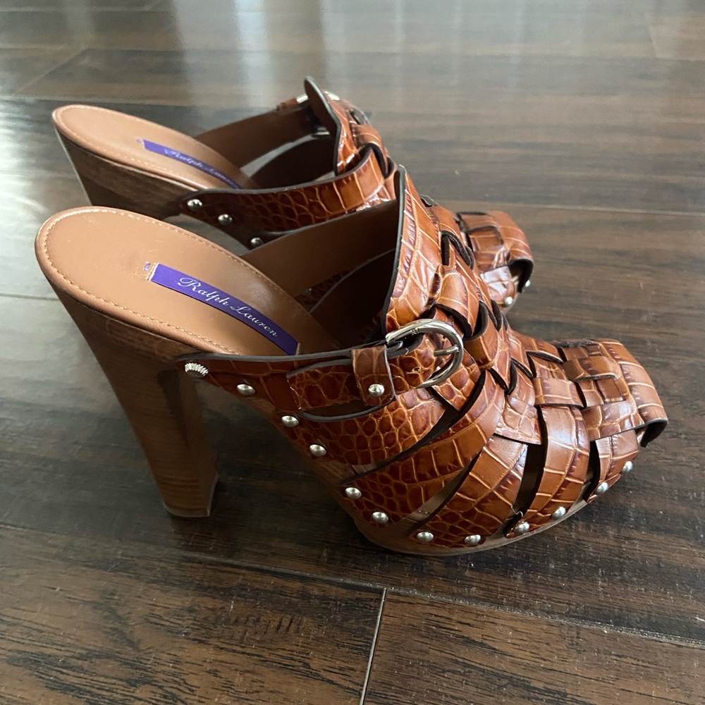 Purple Label Ralph Lauren sz 40 slide clogs